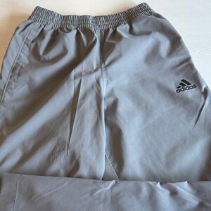 Adidas Light Gray Athletic Rain Pants Size 11-12 Medium